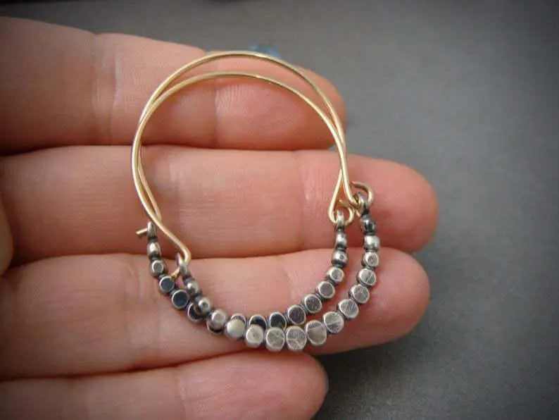 Orecchini Boho in Argento Cubico