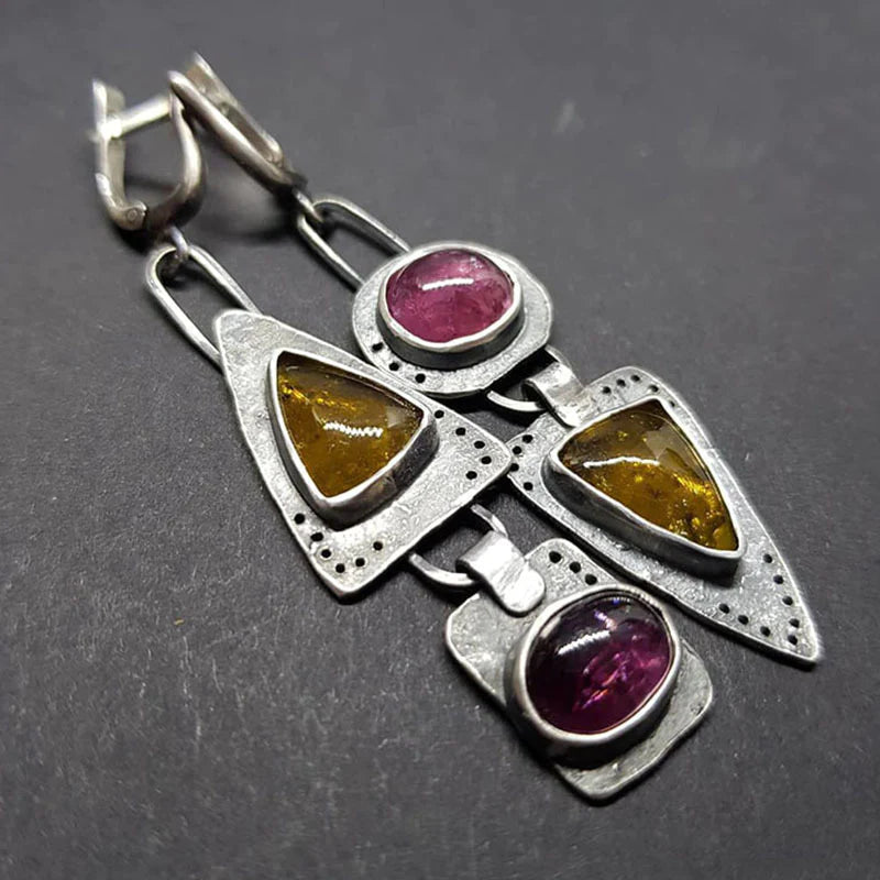 Orecchini Geometrici Triangolari Vintage