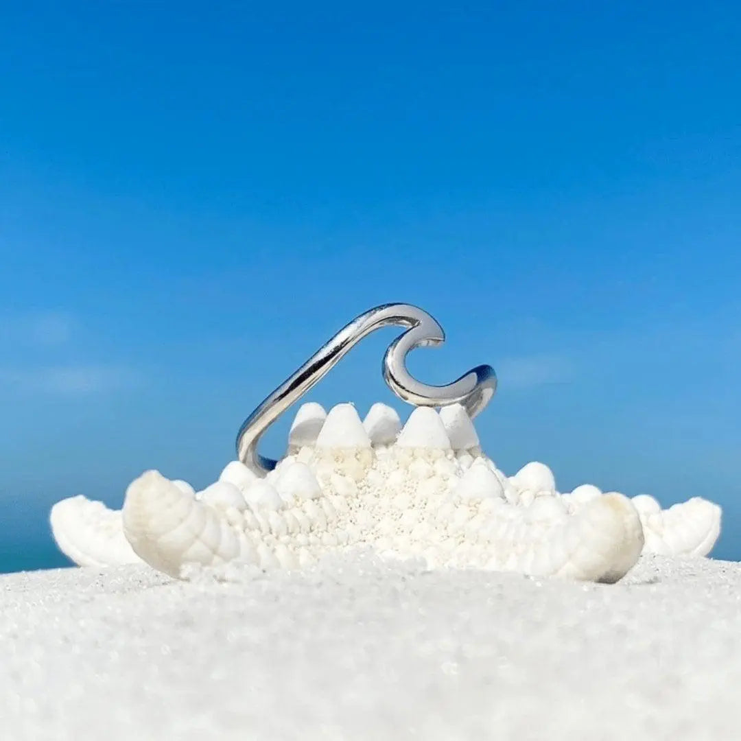 Anello Ondata del Mare Argento