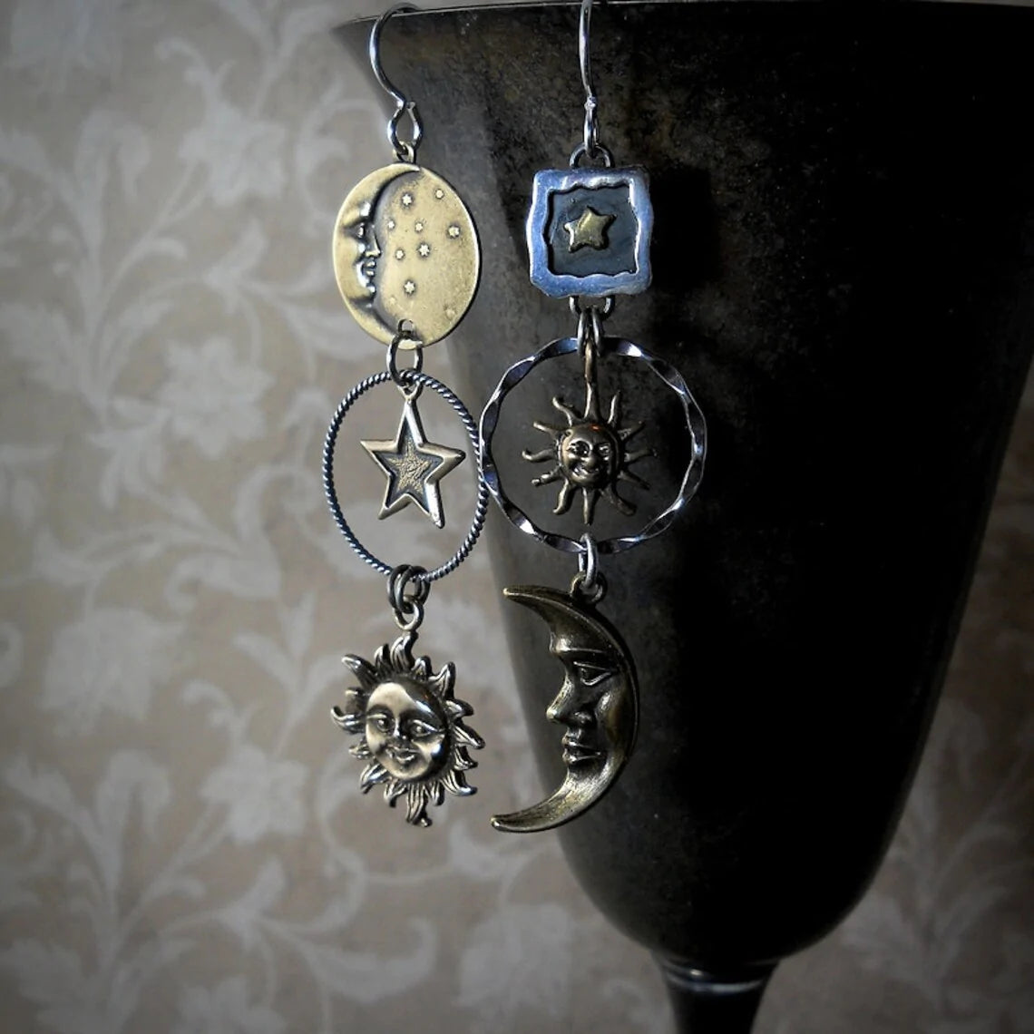 Orecchini "Sole, Luna, Stelle