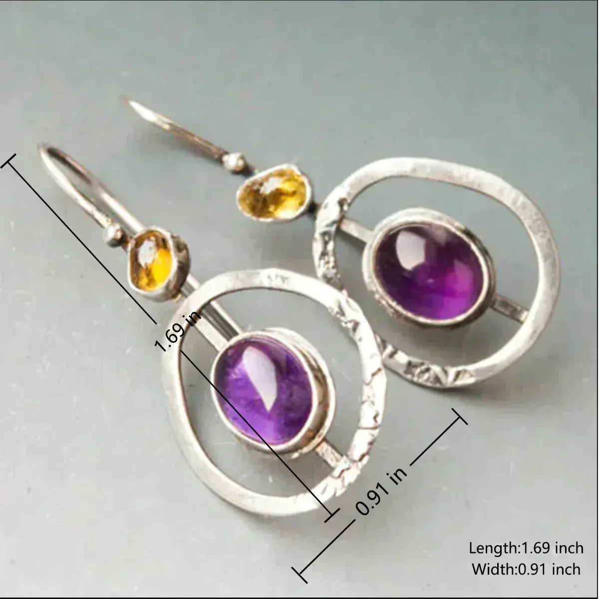 Orecchini Boho Saturno in Cristallo Argento