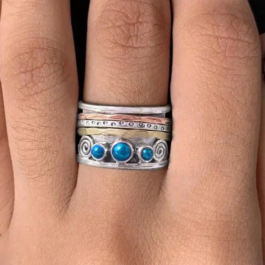 Anello da meditazione in zaffiro bohemien