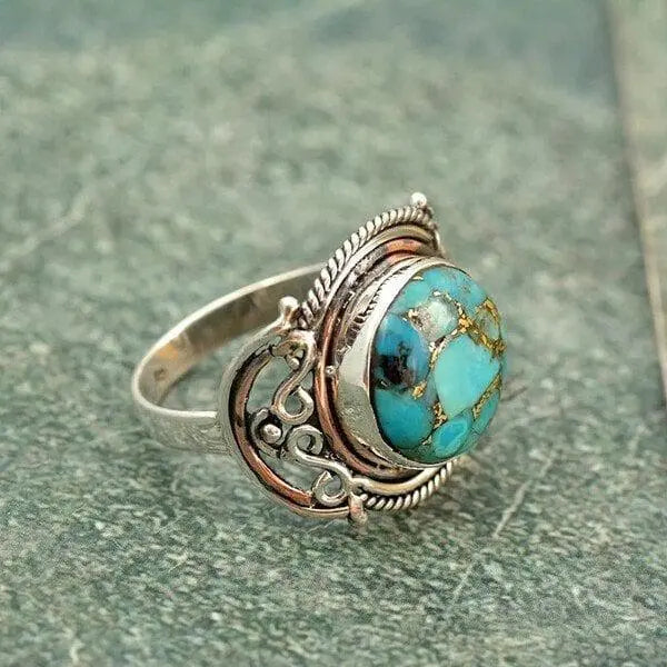 Anello Boho Turchese