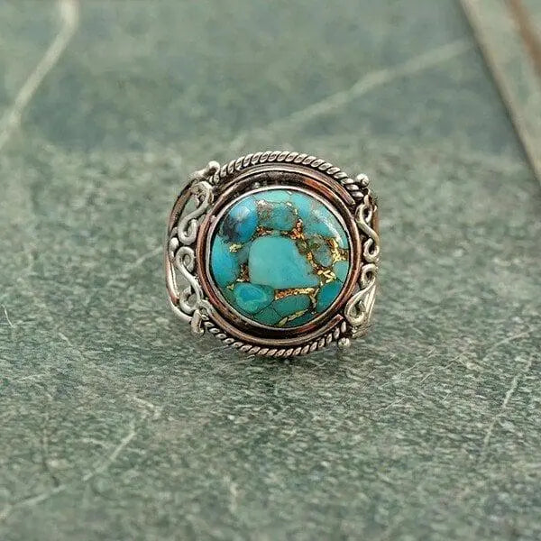 Anello Boho Turchese