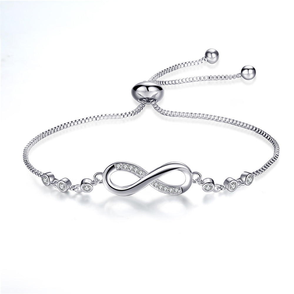 Bracciale infinito regolabile in argento
