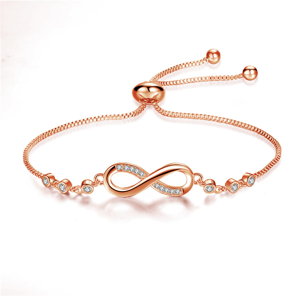 Bracciale infinito regolabile in argento