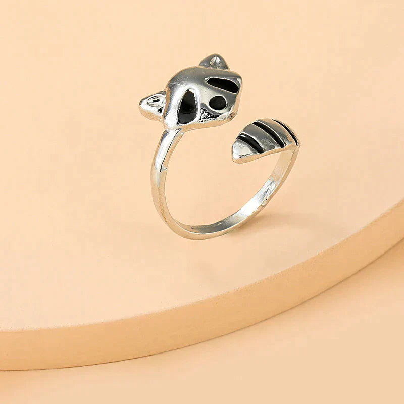 Anello regolabile con procione in argento 925
