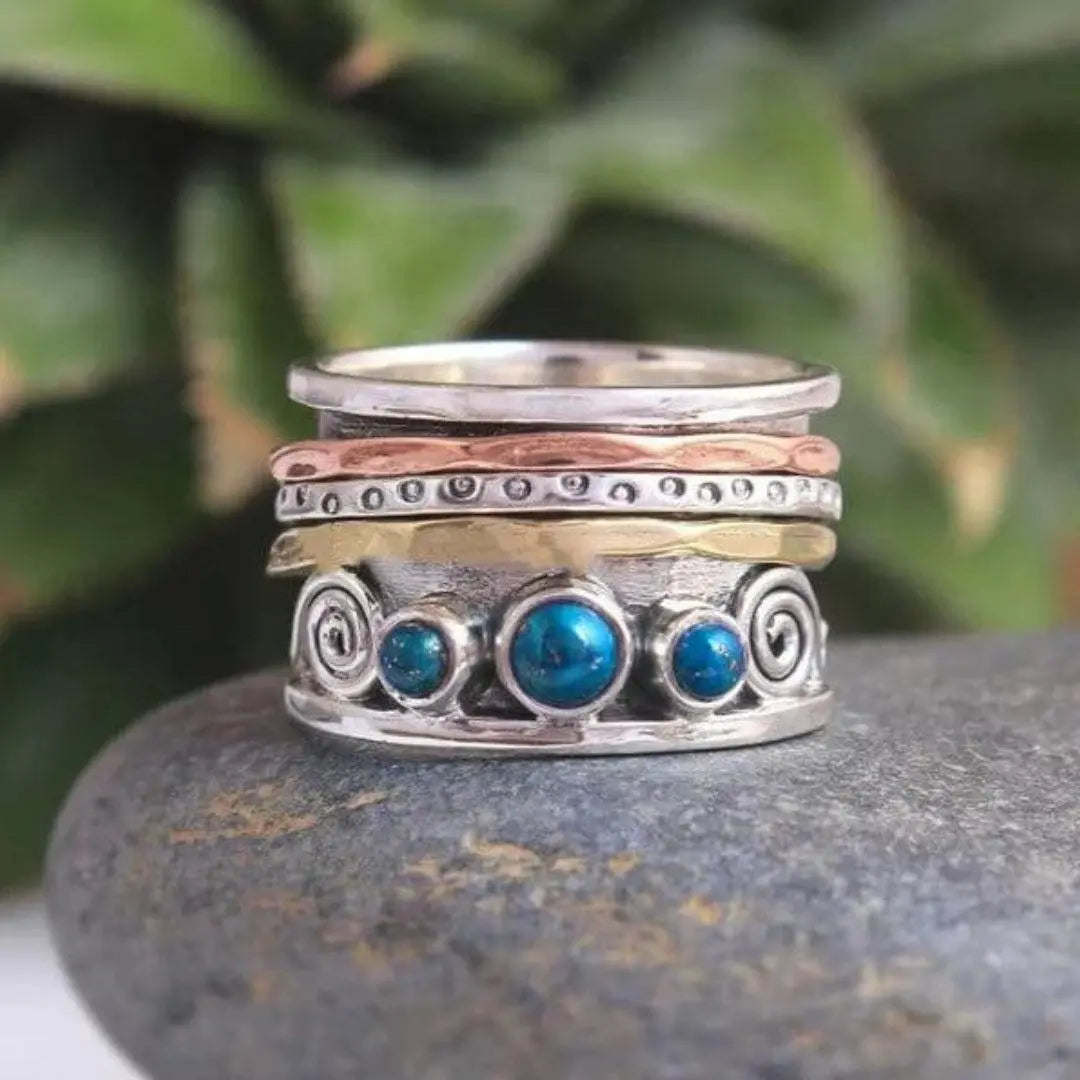 Anello da meditazione in zaffiro bohemien