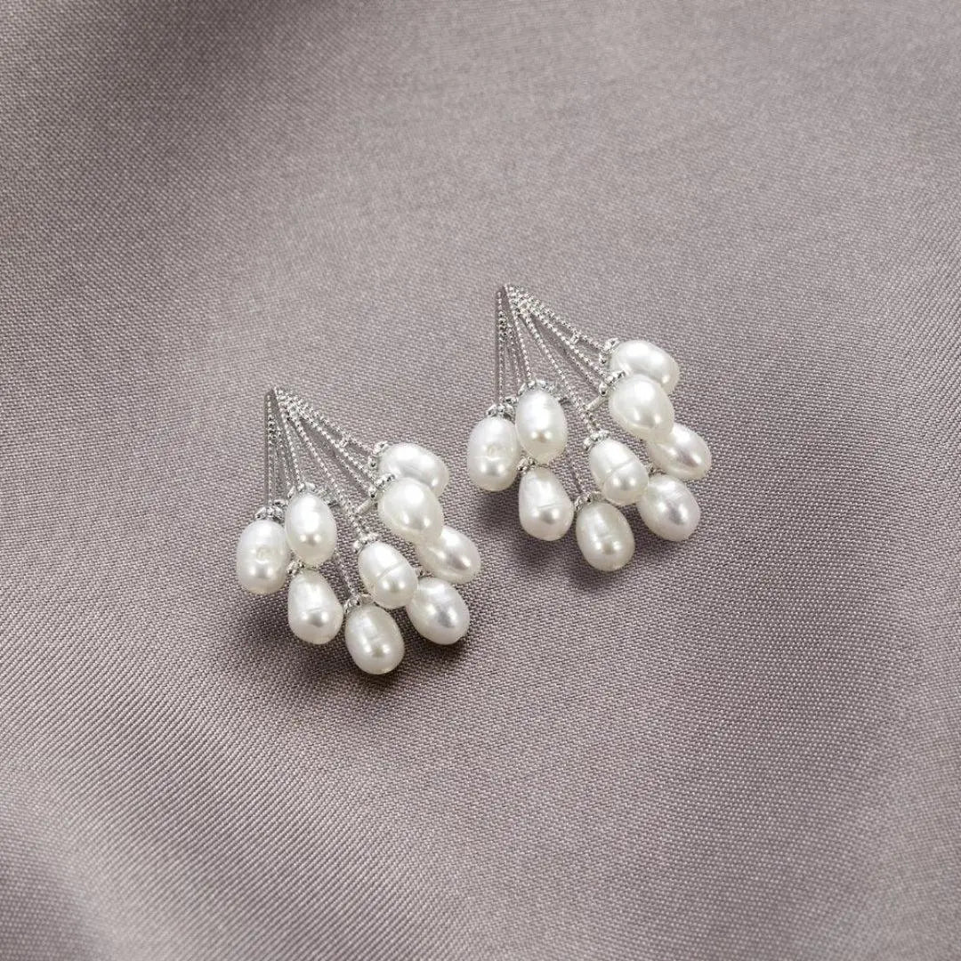 Orecchini a corallo con perle d'acqua dolce