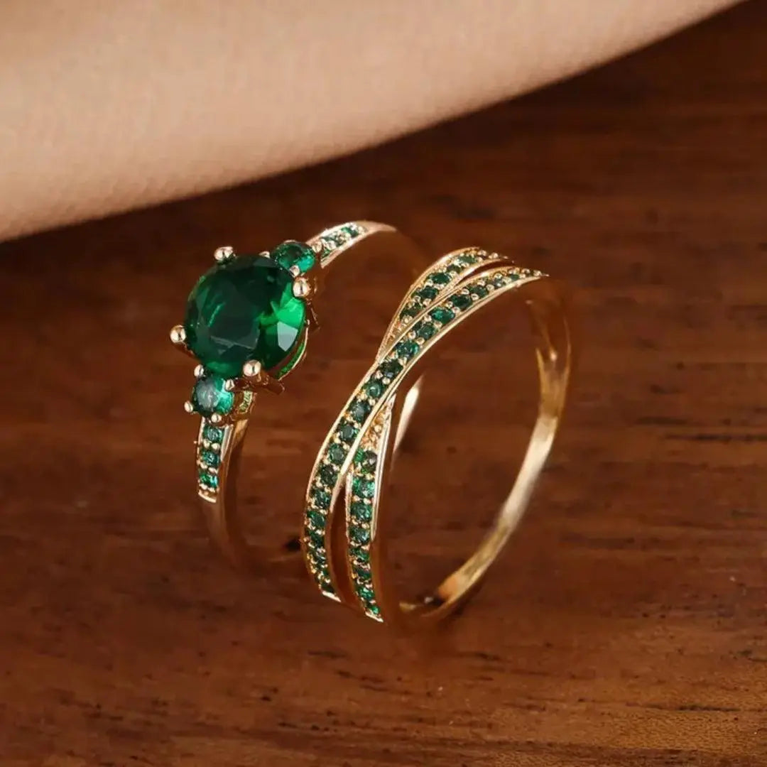 Anelli Eleganti in Oro Verde