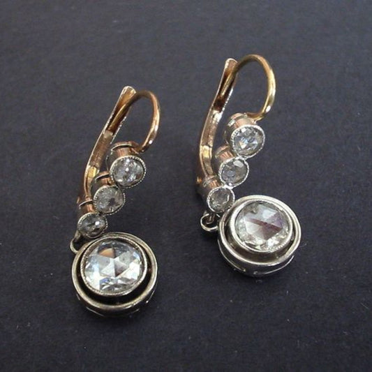 Orecchini vintage in zirconi oro