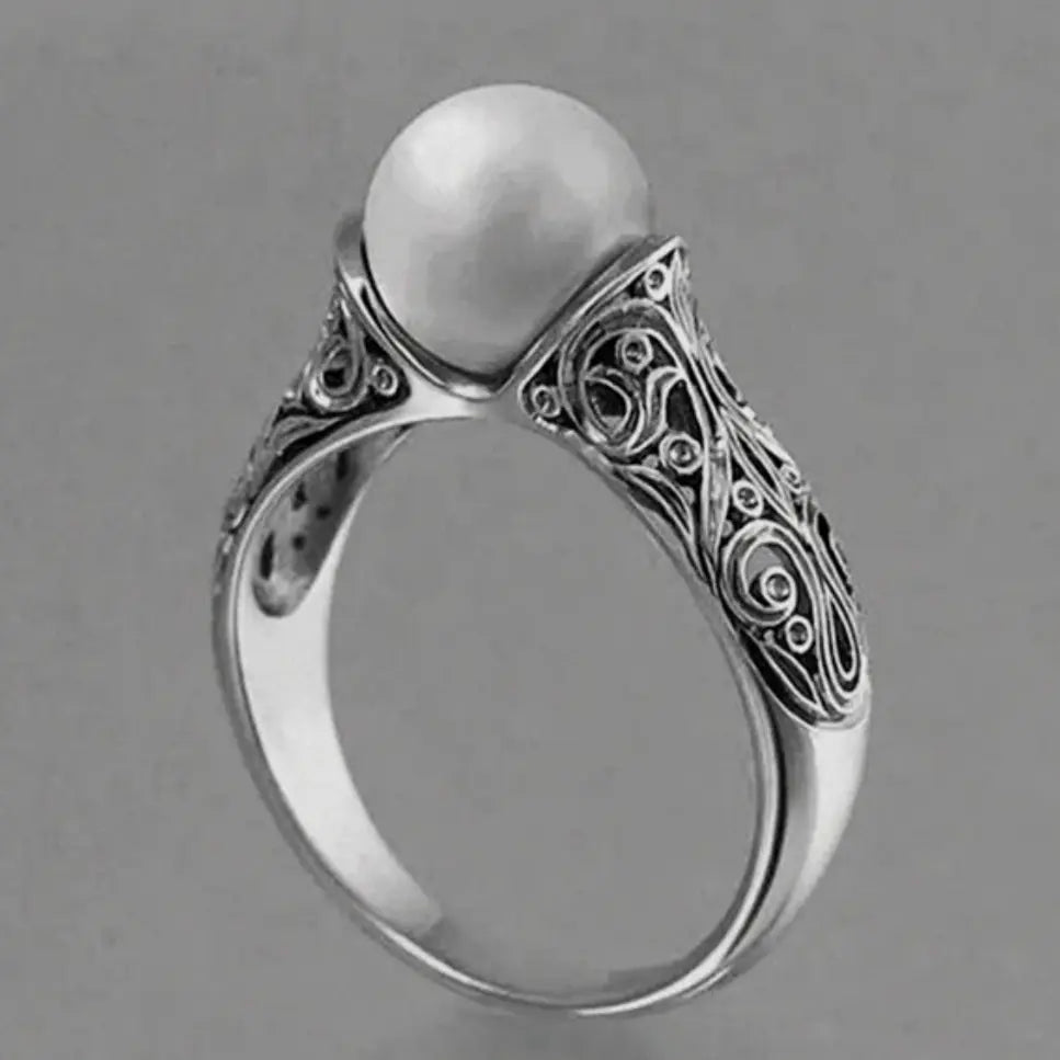Anello con Perline in Argento Novecento