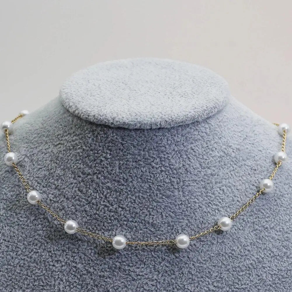 Collana di perle in oro
