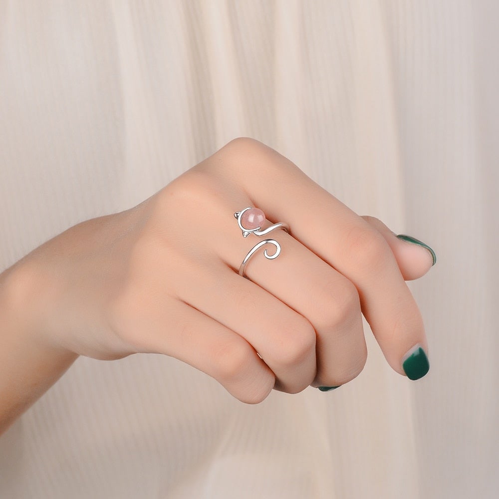 Anello Rose Catkin in Argento Sterling 925 e Agata