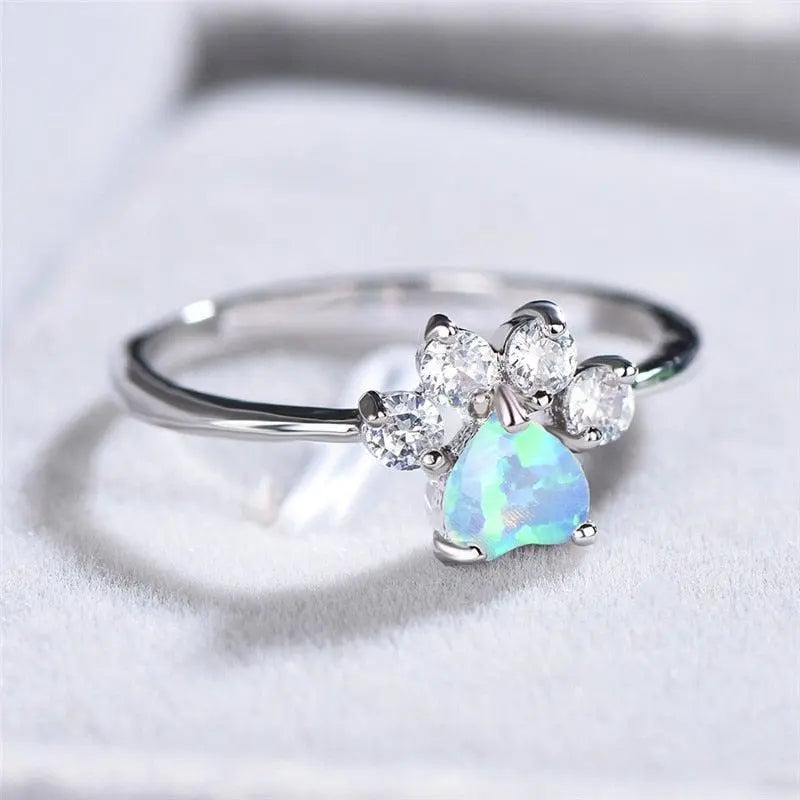 Anello con Opale e Zirconia
