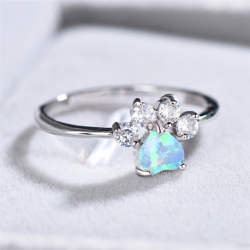 Anello con Opale e Zircônia