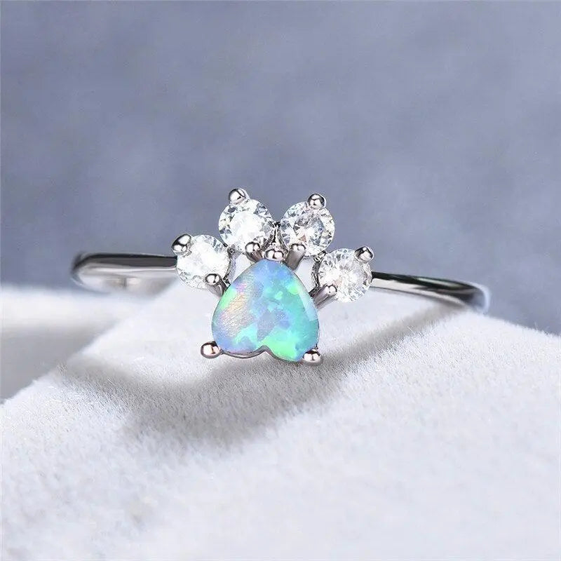 Anello con Opale e Zirconia