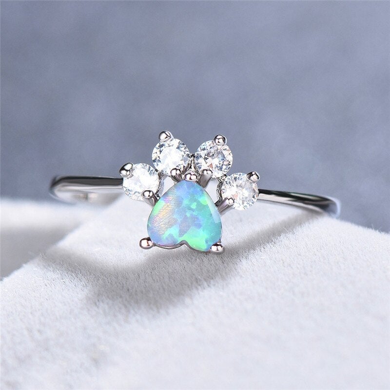 Anello con Opale e Zircônia