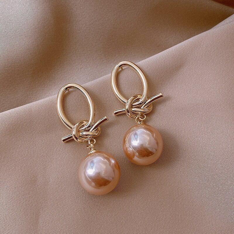 Orecchini a goccia con perle d'oro