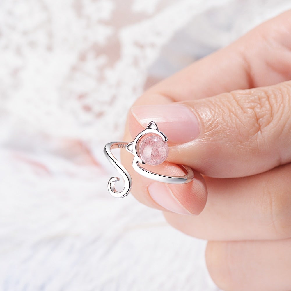 Anello Rose Catkin in Argento Sterling 925 e Agata