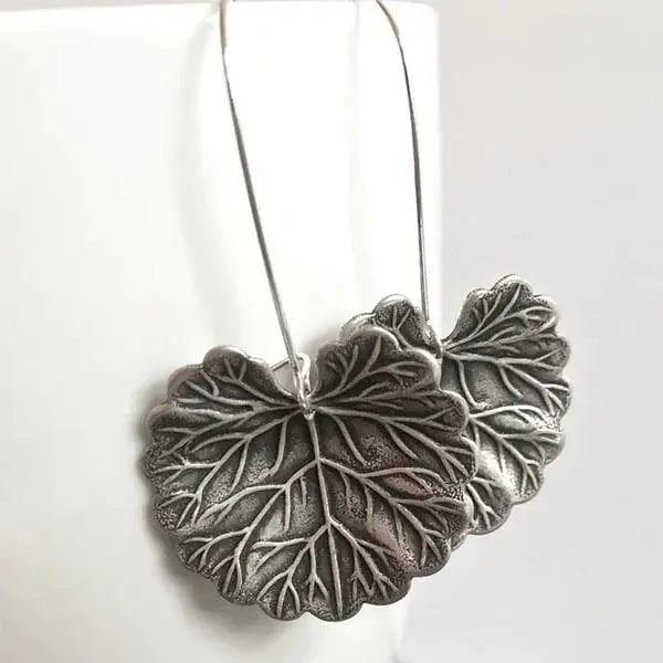 Orecchini foglia in argento
