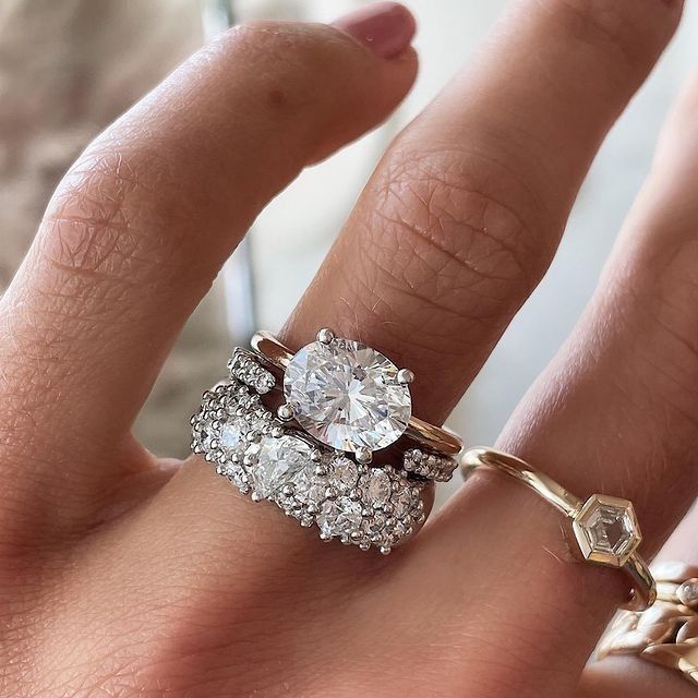 Set di Anelli Brillanti Vintage