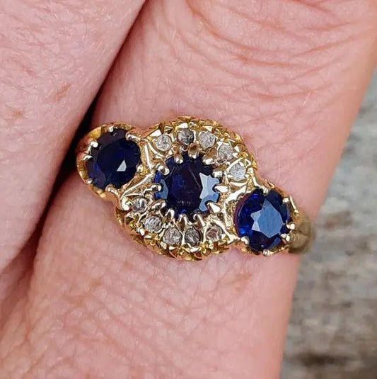 Anello Vintage Blauer Starlight Zircovia