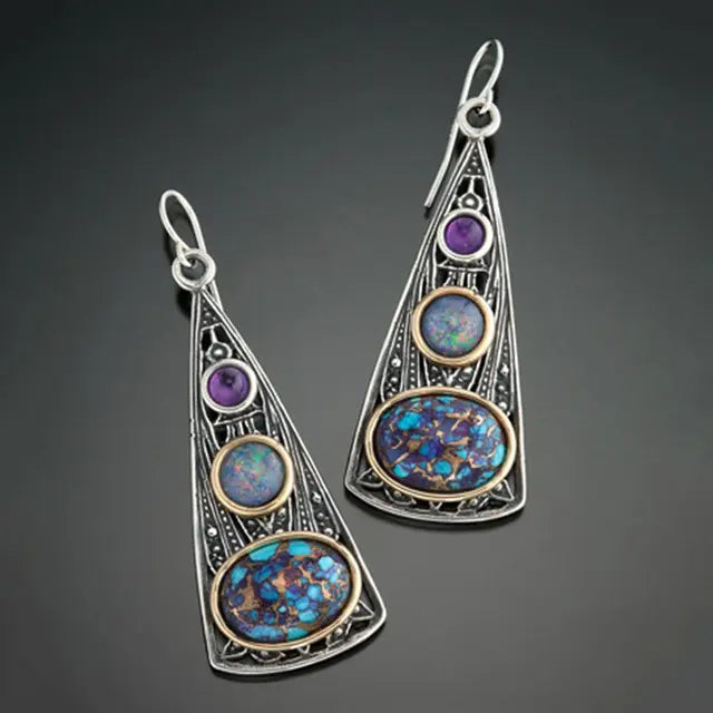 Orecchini Boho Cosmico in Argento Sterling
