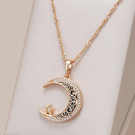 Collana Elegante e Brillante con Luna