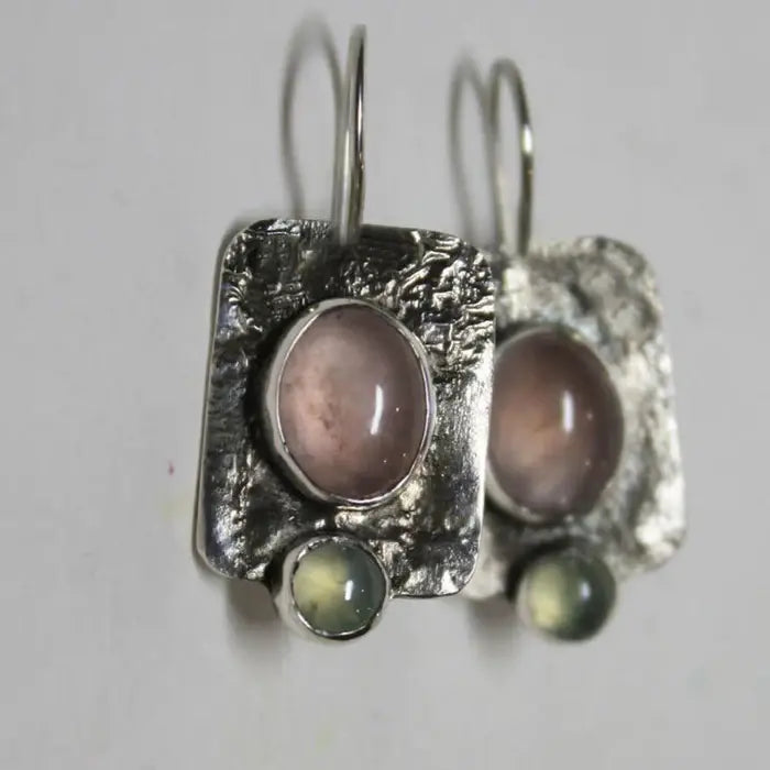 Orecchini vintage in cristallo realizzati in argento sterling