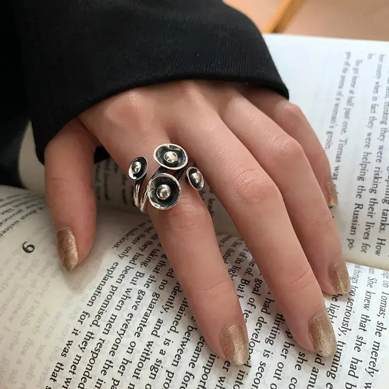 Anello a fungo d'argento