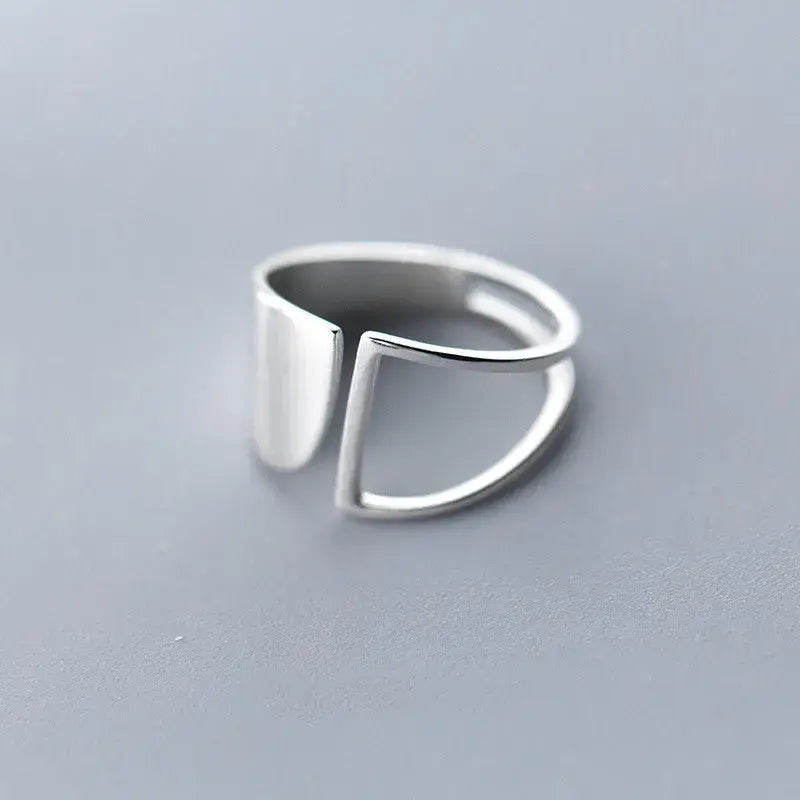Anello vintage in argento a due livelli