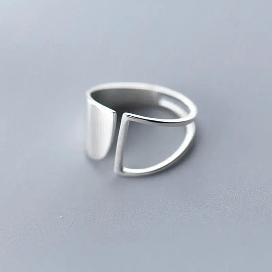 Anello vintage in argento a due livelli