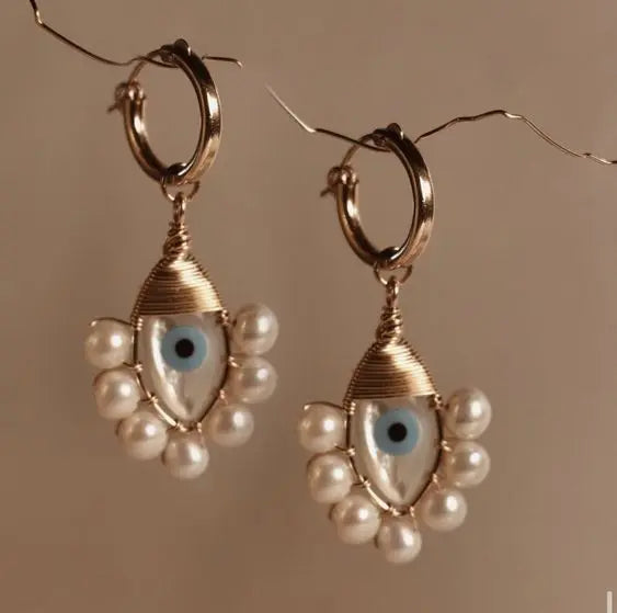 Orecchini Vintage con perline Nazar