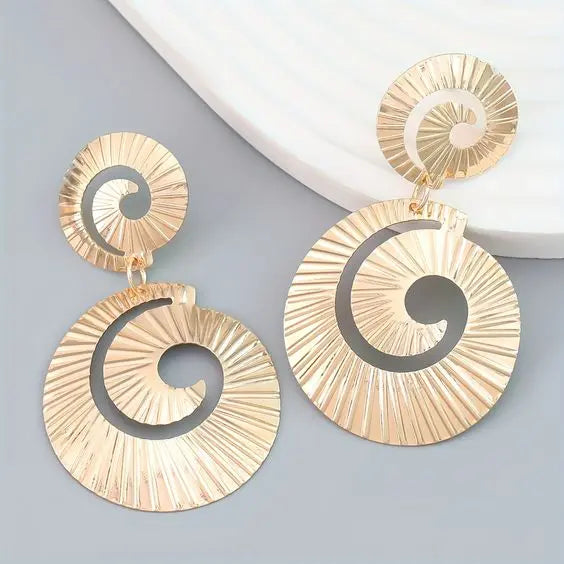 Orecchini a spirale boho d'oro