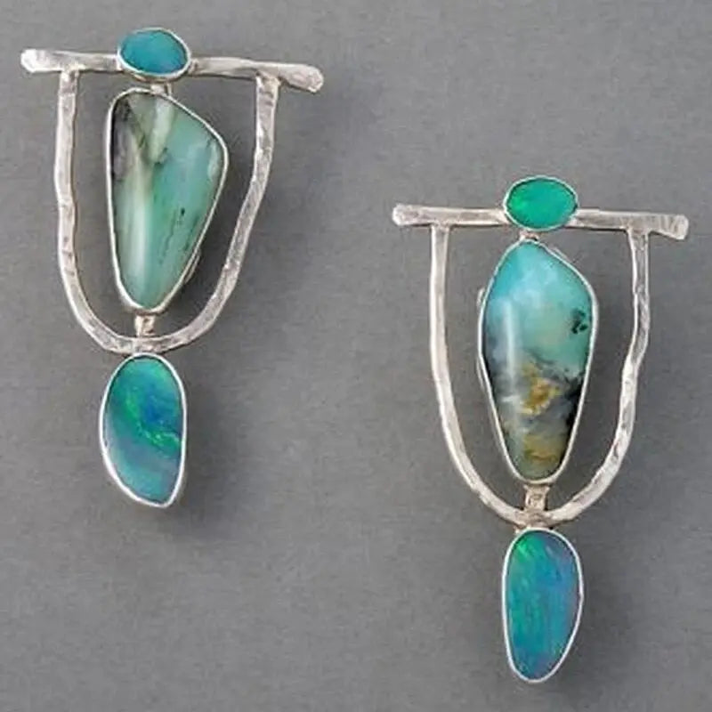 Orecchini Turchese in Argento Boho
