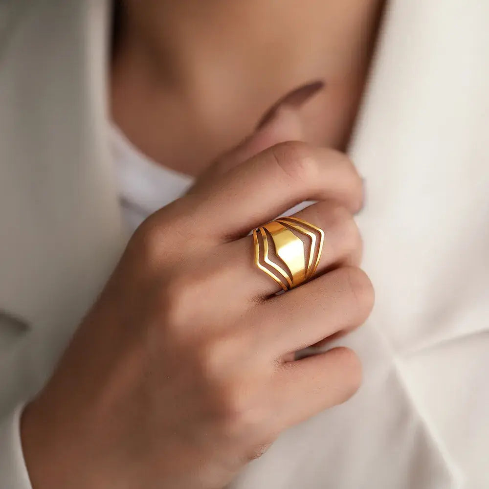 Anello Statement Elegante in Oro