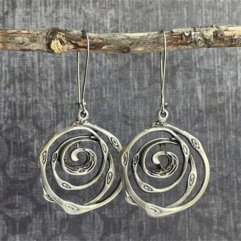 Orecchini Vintage Labirinto in Argento Sterling