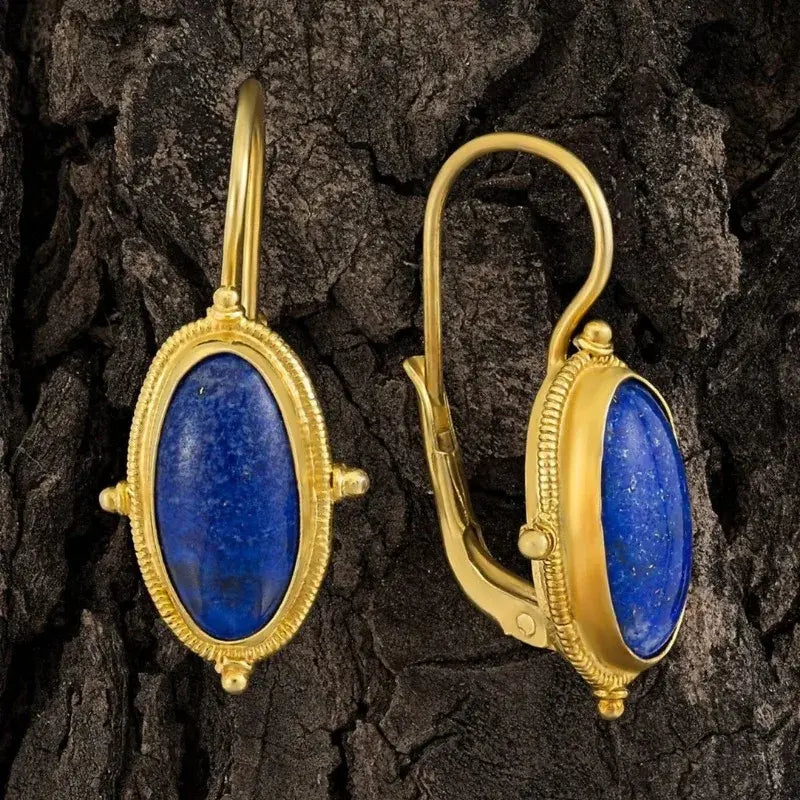 Orecchini Vintage Blu in Oro