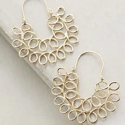 Orecchini Mandala Doppio Oro Vintage