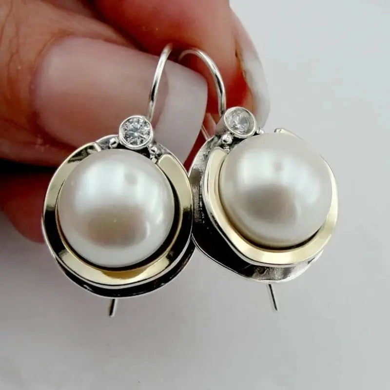 Orecchini di perle vintage in argento