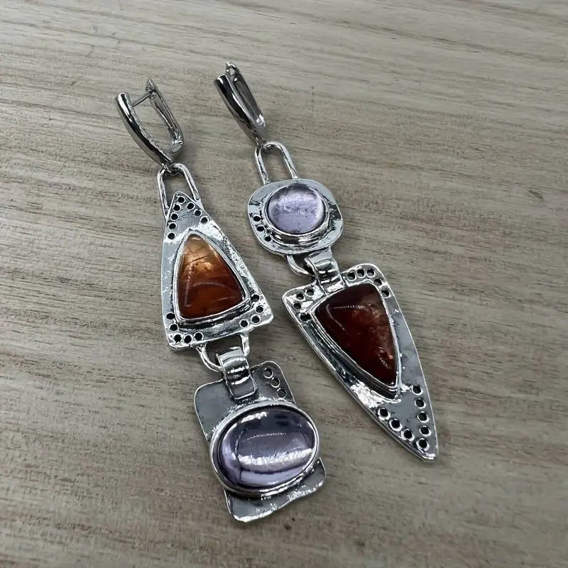 Orecchini Vintage in Argento e Cristallo