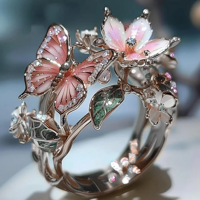 Anello floreale vintage Golden Prifddinas