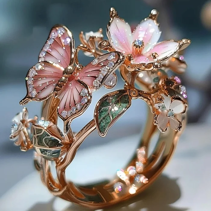 Anello floreale vintage Golden Prifddinas