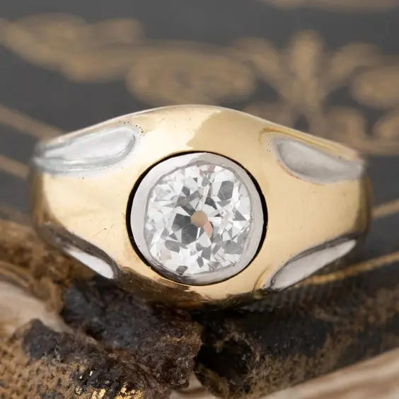 Anello Vintage Palla Splendente in Oro