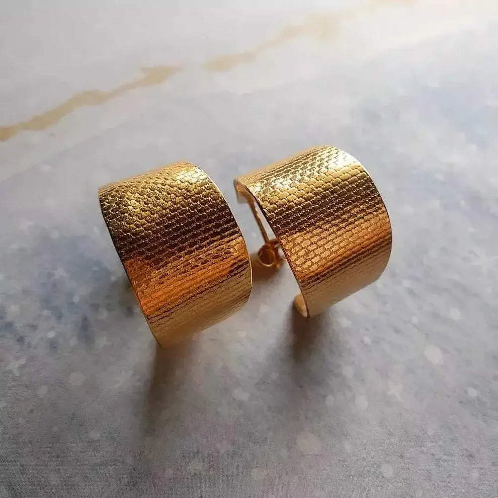 Orecchini Vintage a Cestino Dorato