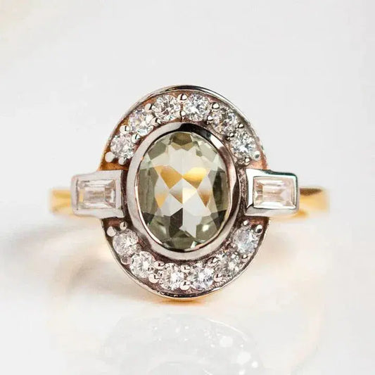 Anello Vintage in Cristallo Verde