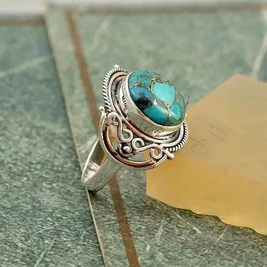 Anello Boho Turchese