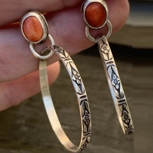 Orecchini Boho Vintage in Onice