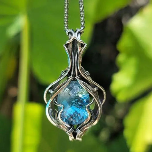 Collana Vintage Blu in Argento